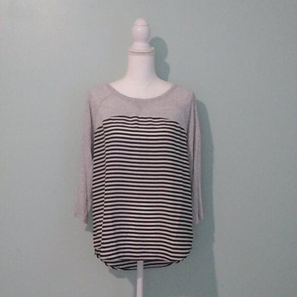 NWOT EXPRESS Striped Pullover Casual Top - Picture 2 of 11
